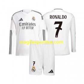 Completo Calcio Real Madrid Cristiano Ronaldo 7 Bambino Divisa Prima 2024-2025 ML